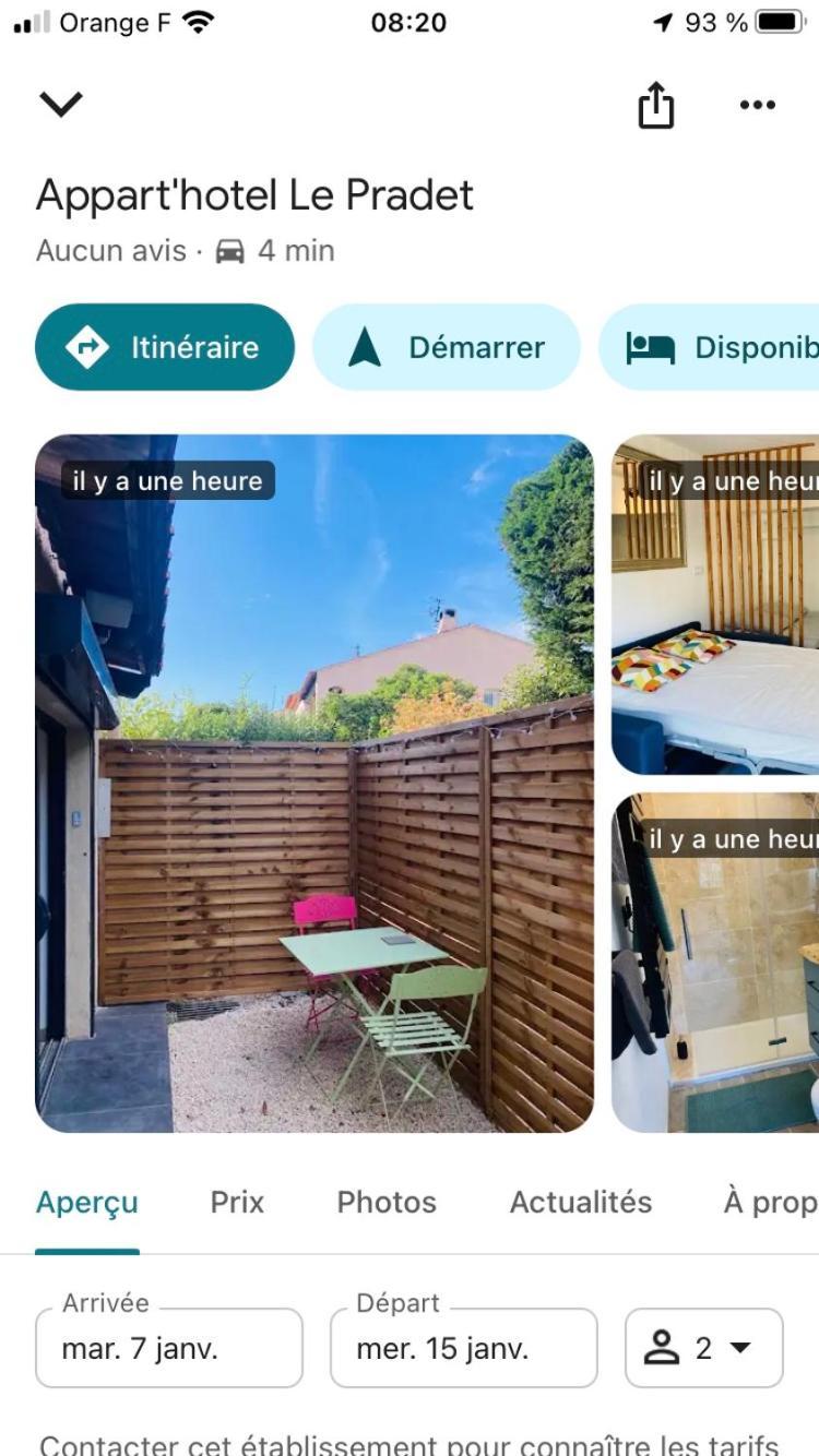 Appart'Hotel Au Pradet Le Pradet Eksteriør billede